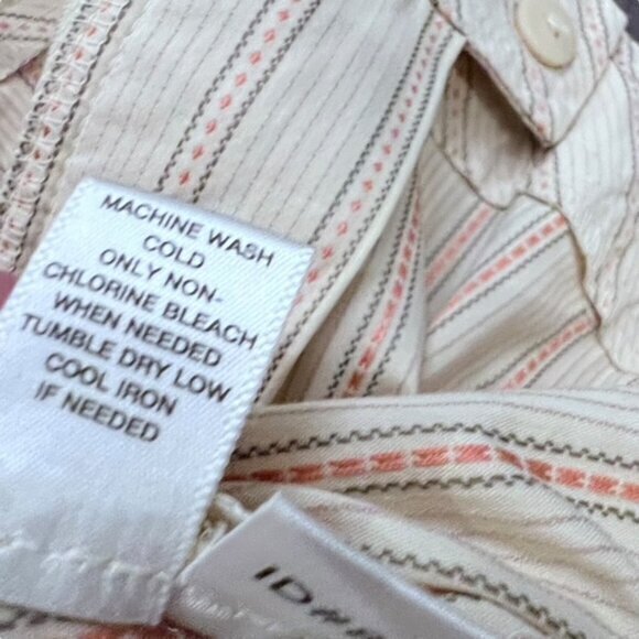 Women's Modern Cuffed Crop Pants ANN TAYLOR LOFT Size 8 NWT Striped Embroidered - Picture 11 of 11